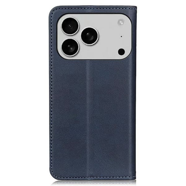 Äkta läder iPhone 17 Pro Max fodral - Blå