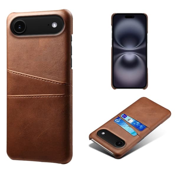 Dual Card iPhone Air cover - Brun