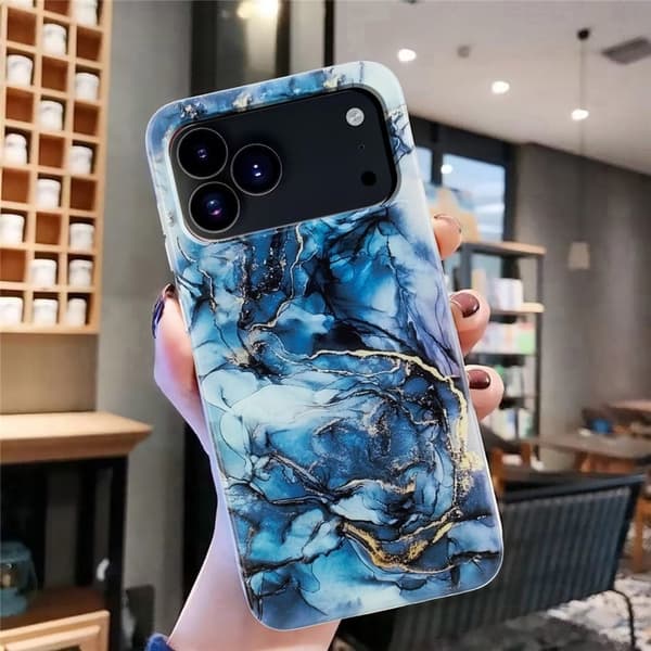 Marble design iPhone 17 Pro Max cover - Grå