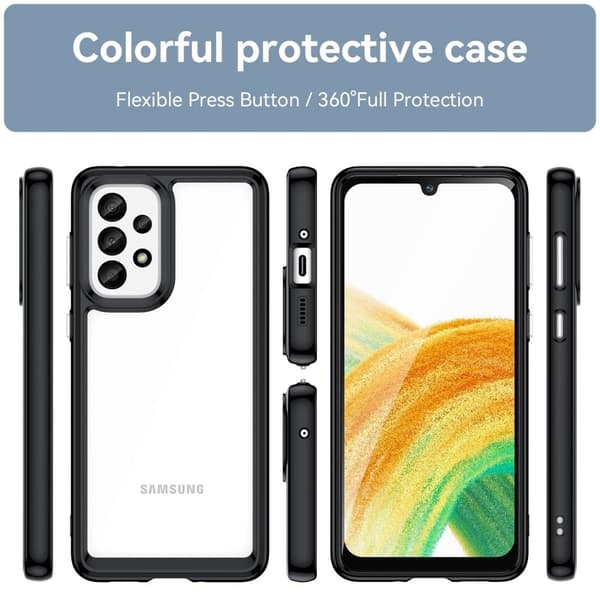 Samsung Galaxy A33 5G smart akryl cover - Sort