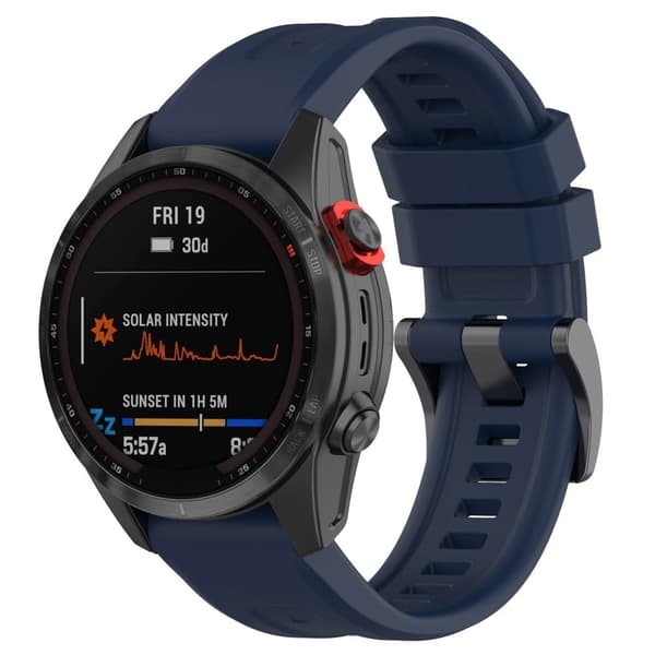 Silikonklokkerem til Garmin- og Coros-klokker - Midnattsblå