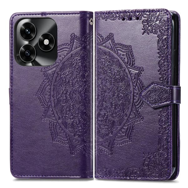 Mandala Honor X5c Plus 4G etui i lær - Lilla