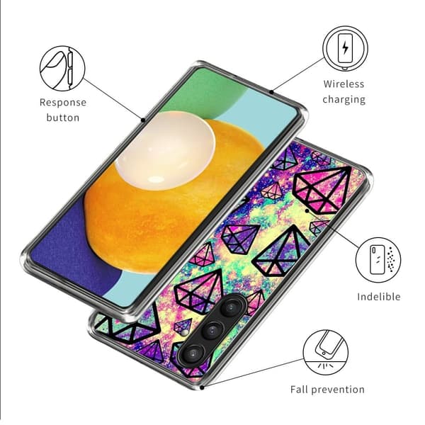 Deco Samsung Galaxy S24 deksel - Diamanter