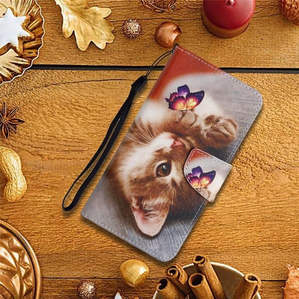 Wonderland iPhone 17 flip etui - Sommerfugle Kat