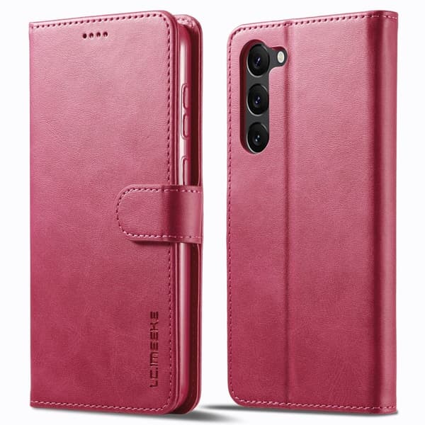 LC.Imeeke Samsung Galaxy S24 läderfodral - Rosa