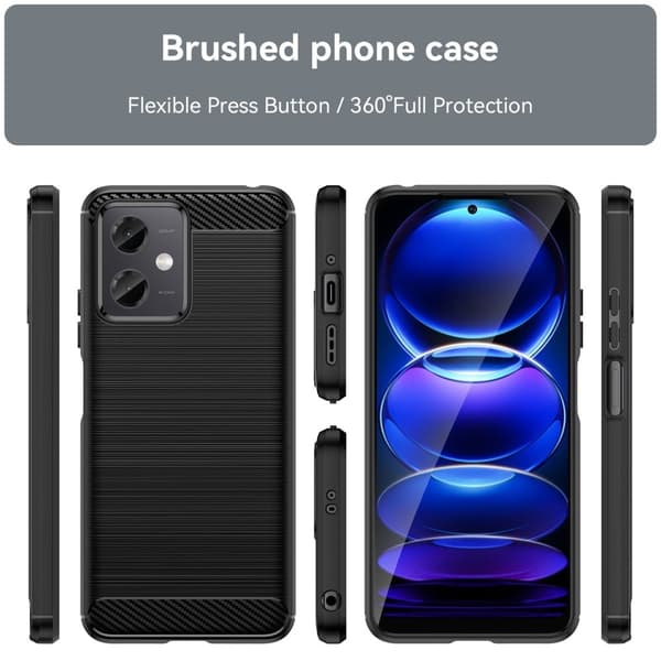 Carbon Flex Xiaomi Redmi Note 12 skal - Svart
