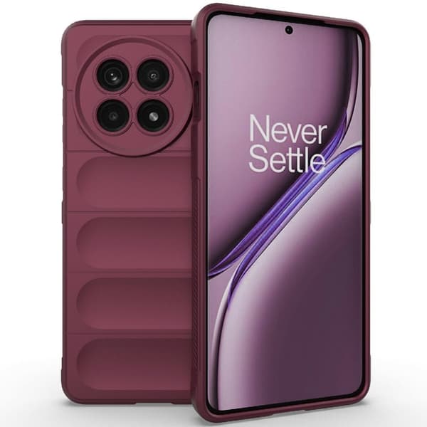Mjukt greppformat Xiaomi Redmi Note 13R / OnePlus Ace 5 / OnePlus Ace 5 Pro skal - Vinröd