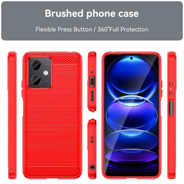 Carbon Flex Xiaomi Redmi Note 12 skal - Röd