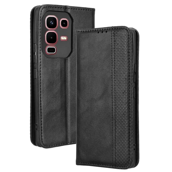 Infinix Note 50s læderetui med pung - Sort