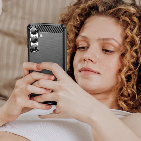 Carbon Flex Samsung Galaxy S25 FE cover - Sort