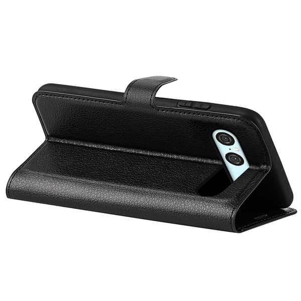 Klassisk Sony Xperia 10 VII flip etui - Sort