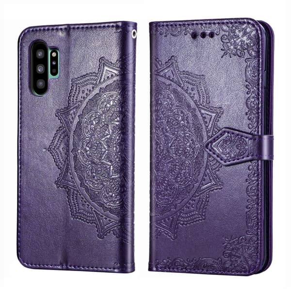 Mandala Samsung Galaxy Note 10 Pro Flip etui - Lilla