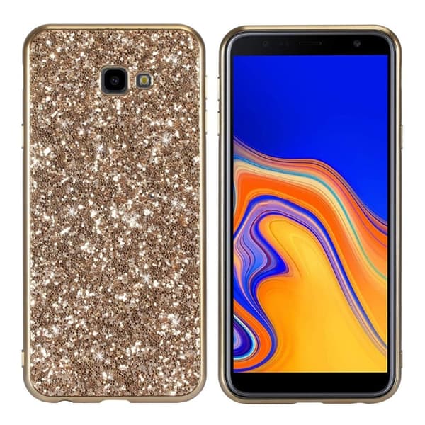 Glitter Samsung Galaxy J4 Plus (2018) skal - Guld