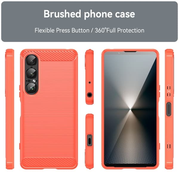 Carbon Flex Sony Xperia 1 VII deksel - Rød