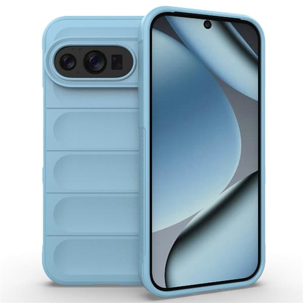 Mjukt greppformat Google Pixel 10 Pro / Google Pixel 10 skal - Baby Blå