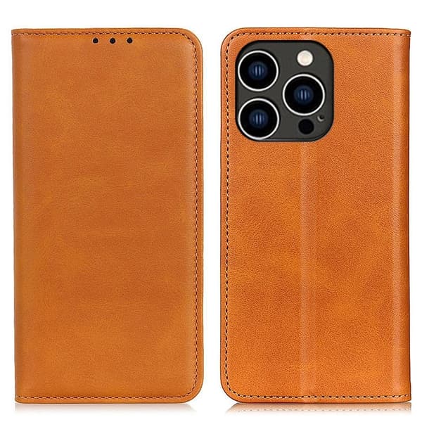 iPhone 16 Pro Max læderetui med pung - Brun