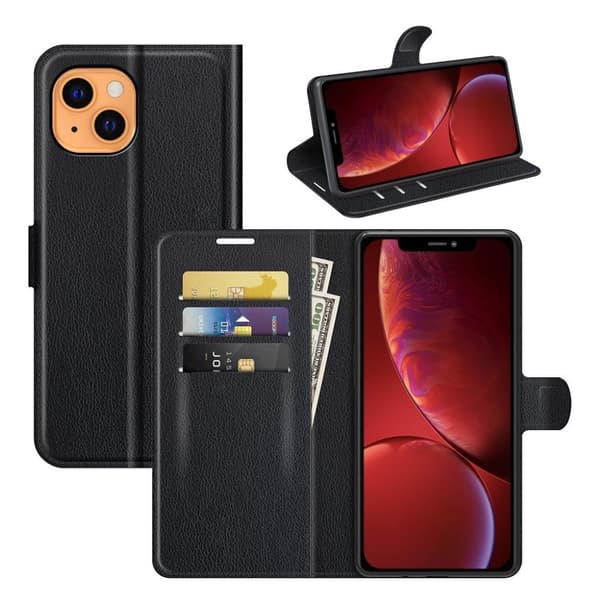 Classic iPhone 13 flip etui - Svart