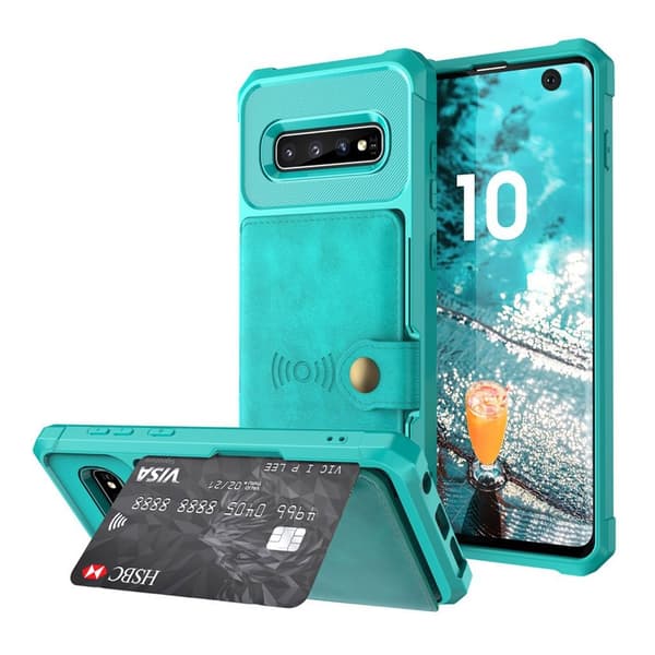 Samsung Galaxy S10 Plånboksfodral - Grön