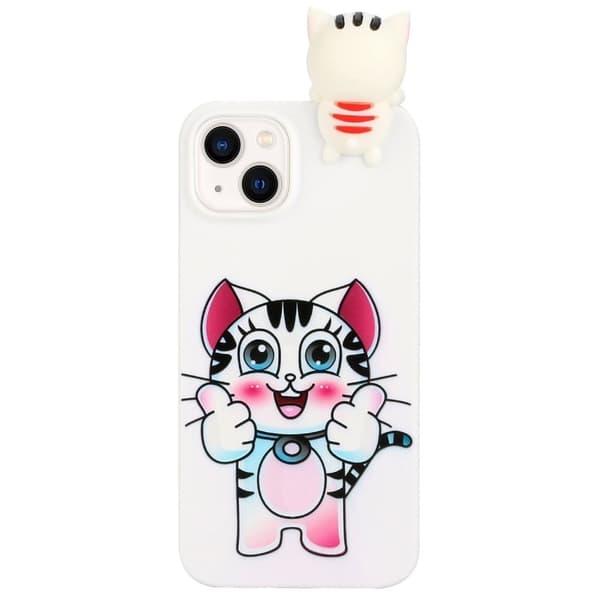 Cute 3d iPhone 14 Plus Suojakotelo - Kissa