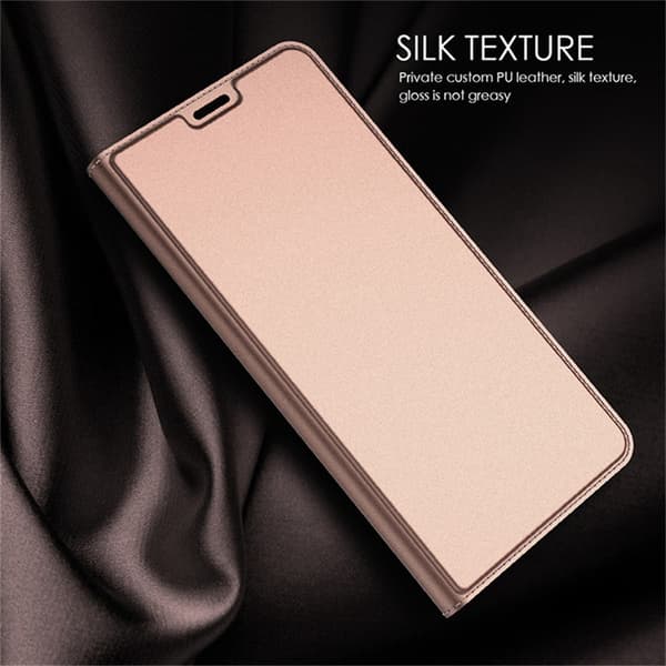 Glatt og tynt premium PU-skinnetui for iPhone 17 - Rose Gull