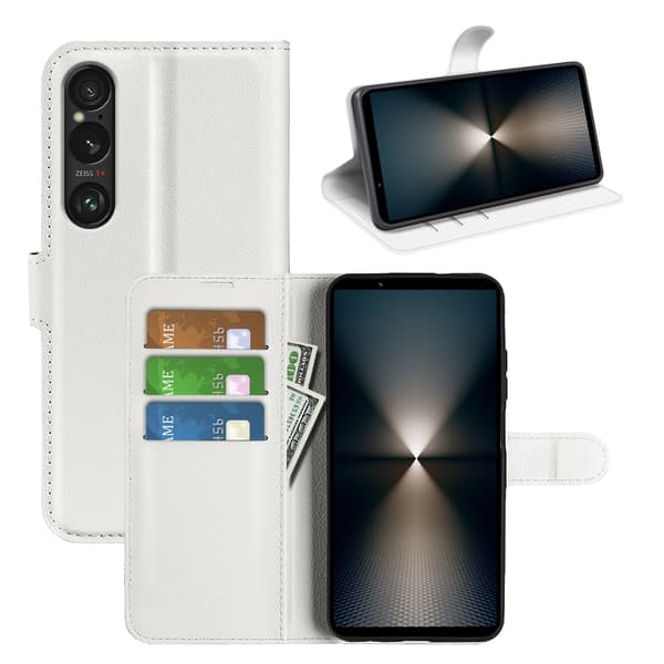 Classic Sony Xperia 1 VII flip etui - Hvit