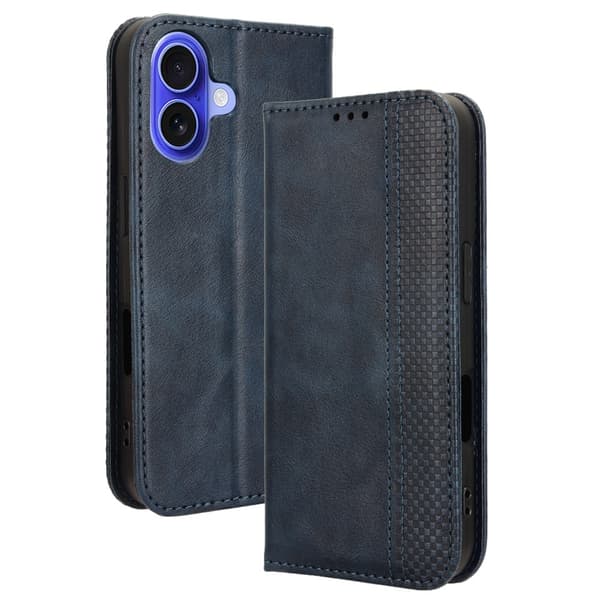 iPhone 17 læderetui med pung - Blå