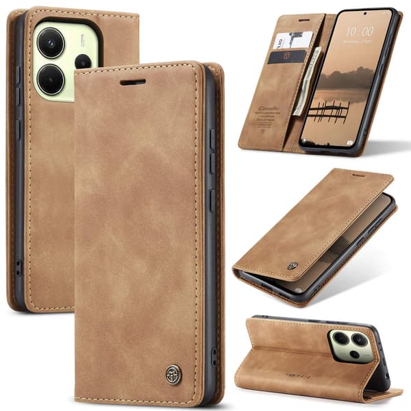 CaseMe Xiaomi Redmi Note 14 4G smooth etui - Brun