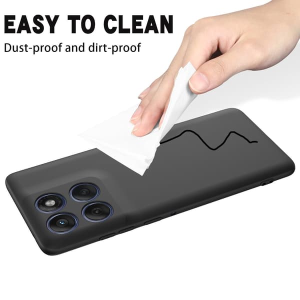 Matte Liquid Motorola Edge 60 Pro silikone cover - Sort