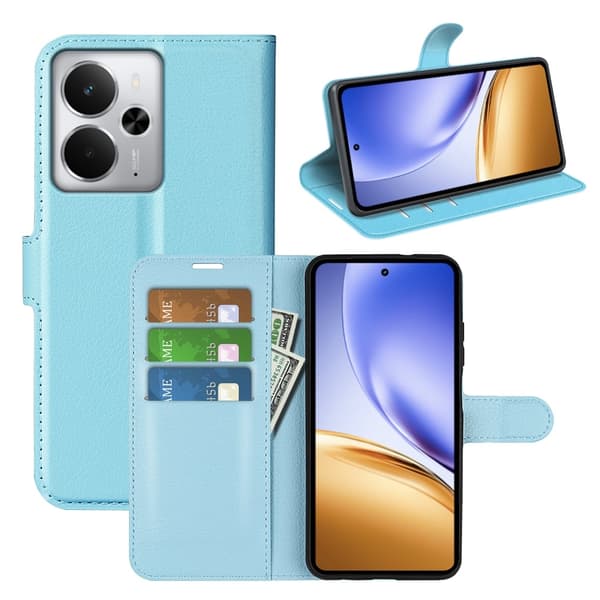 Classic Realme 14 5G flip etui - Blå