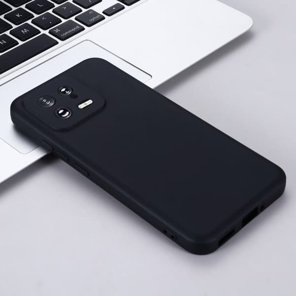 Matte Liquid silikone cover til Xiaomi 13 - Sort