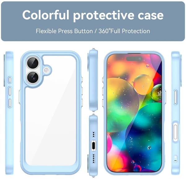 iPhone 17 älykäs akryylikansi - Sininen