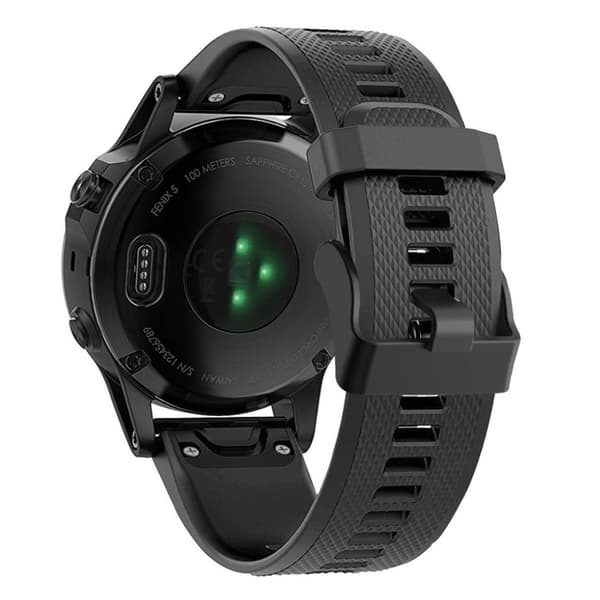 Garmin Fenix 5 smidig silikoneurrem - sort
