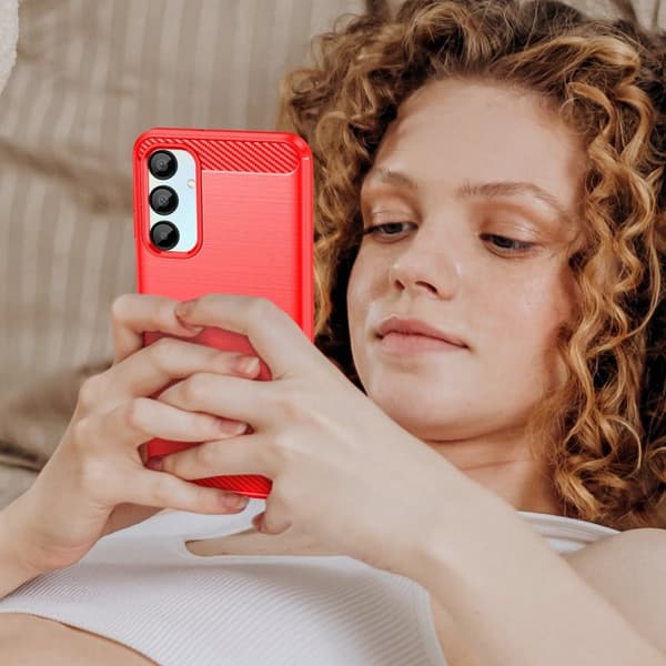 Carbon Flex Samsung Galaxy A16 cover - Rød