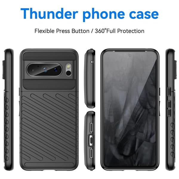 Thunder Google Pixel 8 Pro Etui - Svart