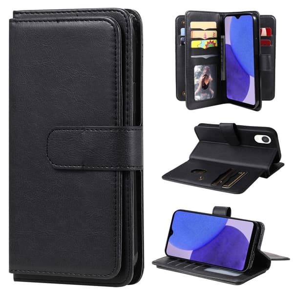 10-slot Pung Etui til Samsung Galaxy A23e - Sort
