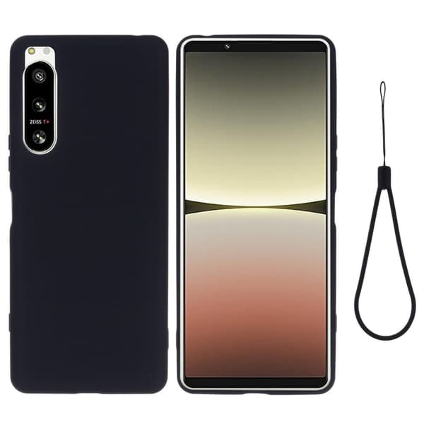 Matte Liquid silikone cover til Sony Xperia 5 IV - Sort