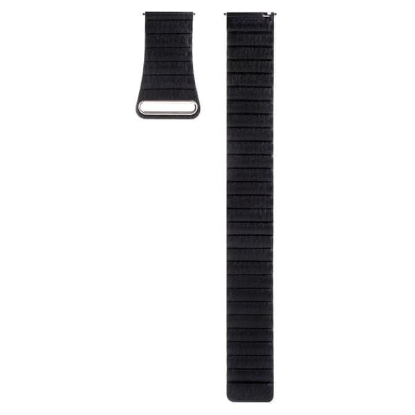 22mm Universal aito nahkainen kellonhihna - Musta