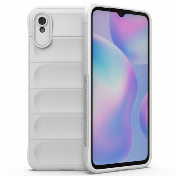 Mjukt greppformat Xiaomi Redmi 9A skal - Vit
