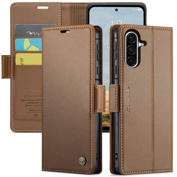 CaseMe Samsung Galaxy A56 smooth etui - Brun