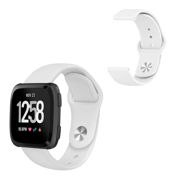 Fitbit Versa 2 / Versa Lite silikonarmbånd - Hvit