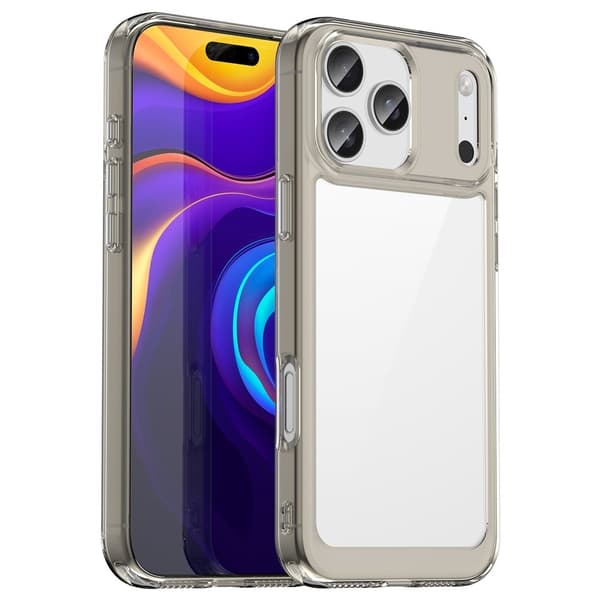 iPhone 17 Pro Max smart akryl cover - Gennemsigtig Grå