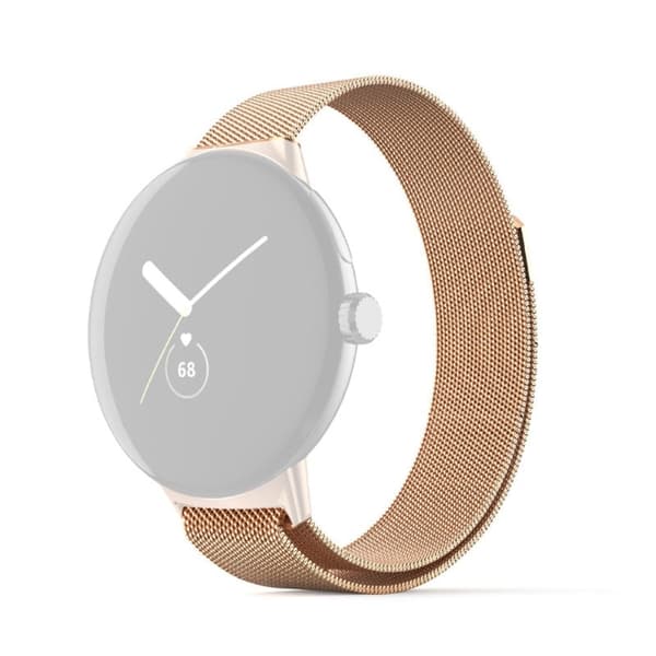Google Pixel Watch urrem i rustfrit stål - Rødguld