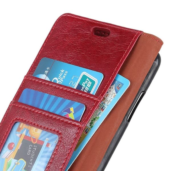 Samsung Galaxy S10 textur slip läderfodral - Röd