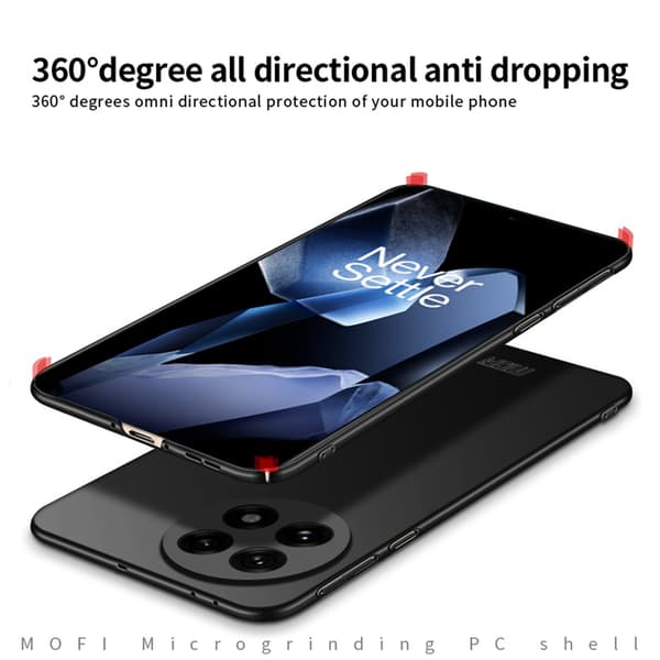 MOFI OnePlus 13R 5G / OnePlus Ace 5 slim shield kotelot - Musta
