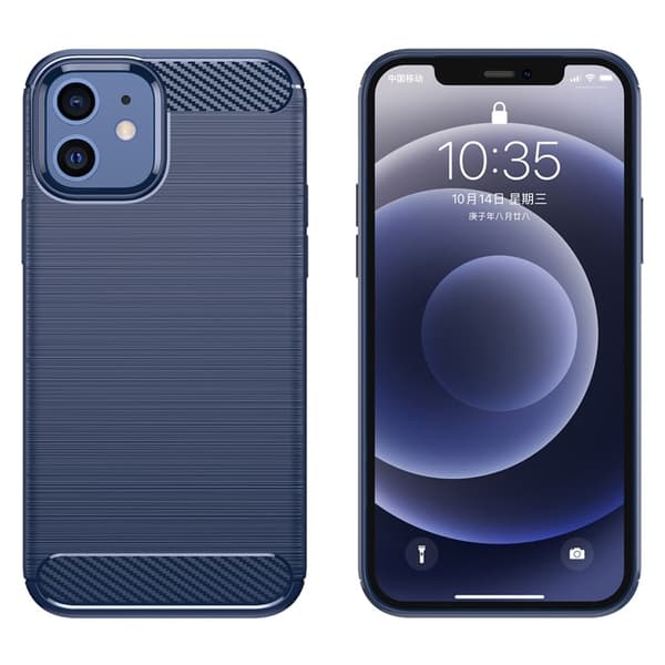 Carbon Flex iPhone 12 Pro / iPhone 12 skal - Blå