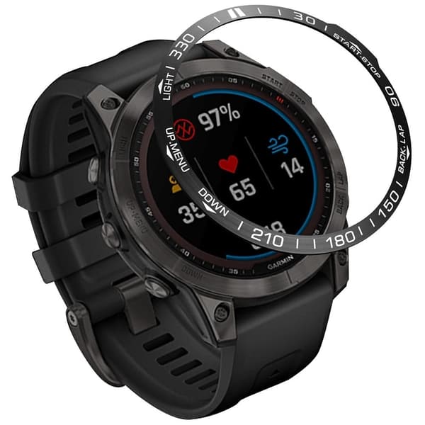 Garmin Fenix 7 metalring - Sort