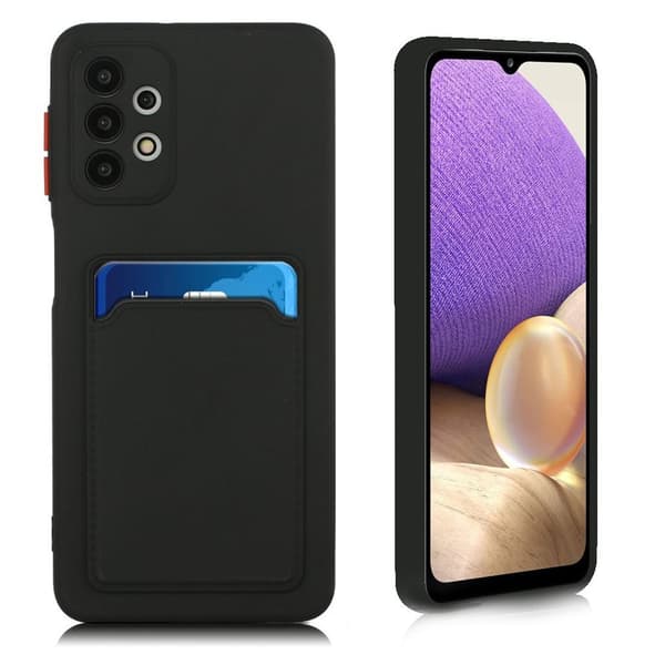 Card Holder Cover til Samsung Galaxy A32 - Sort