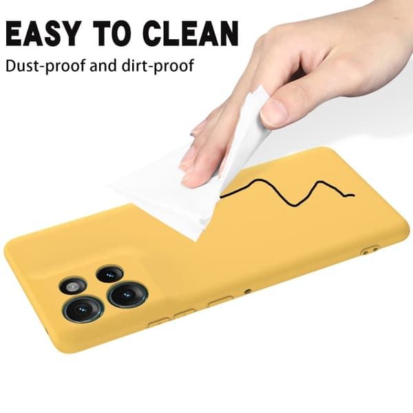 Matte Liquid Motorola Edge 50 silikone cover - Gul