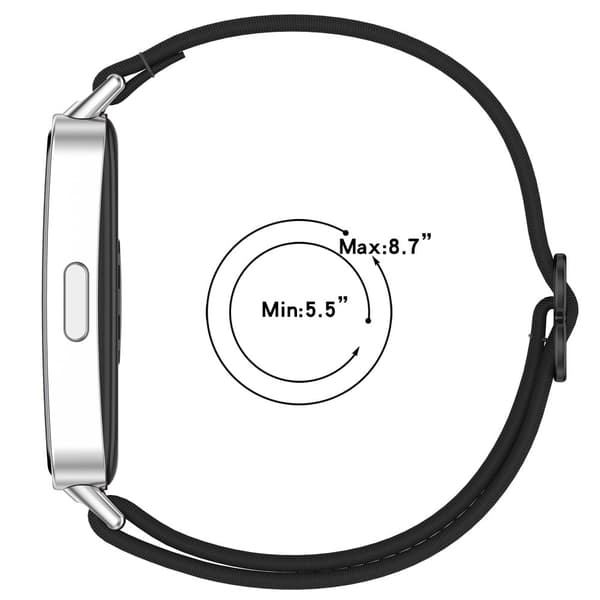 Klockarmband Huawei Band 10 NFC / 10 / 9 NFC / 9 / 8 NFC / 8 Nylon Elastisk Flätad Rem - Midnattsblå