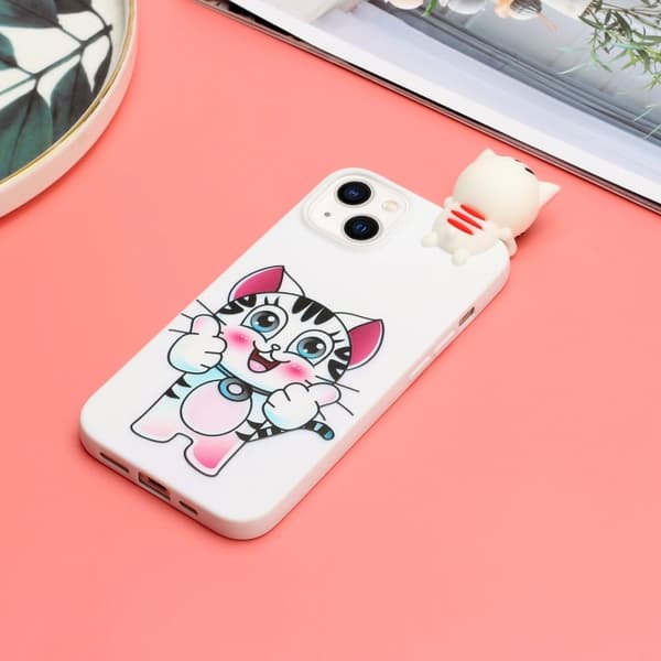 Cute 3d iPhone 14 Plus Suojakotelo - Kissa